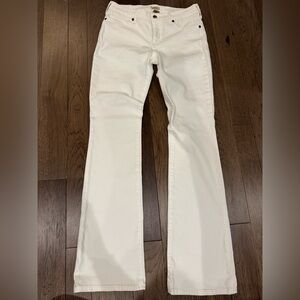 True Religion “Becca Mid Rise Boot” White Jeans